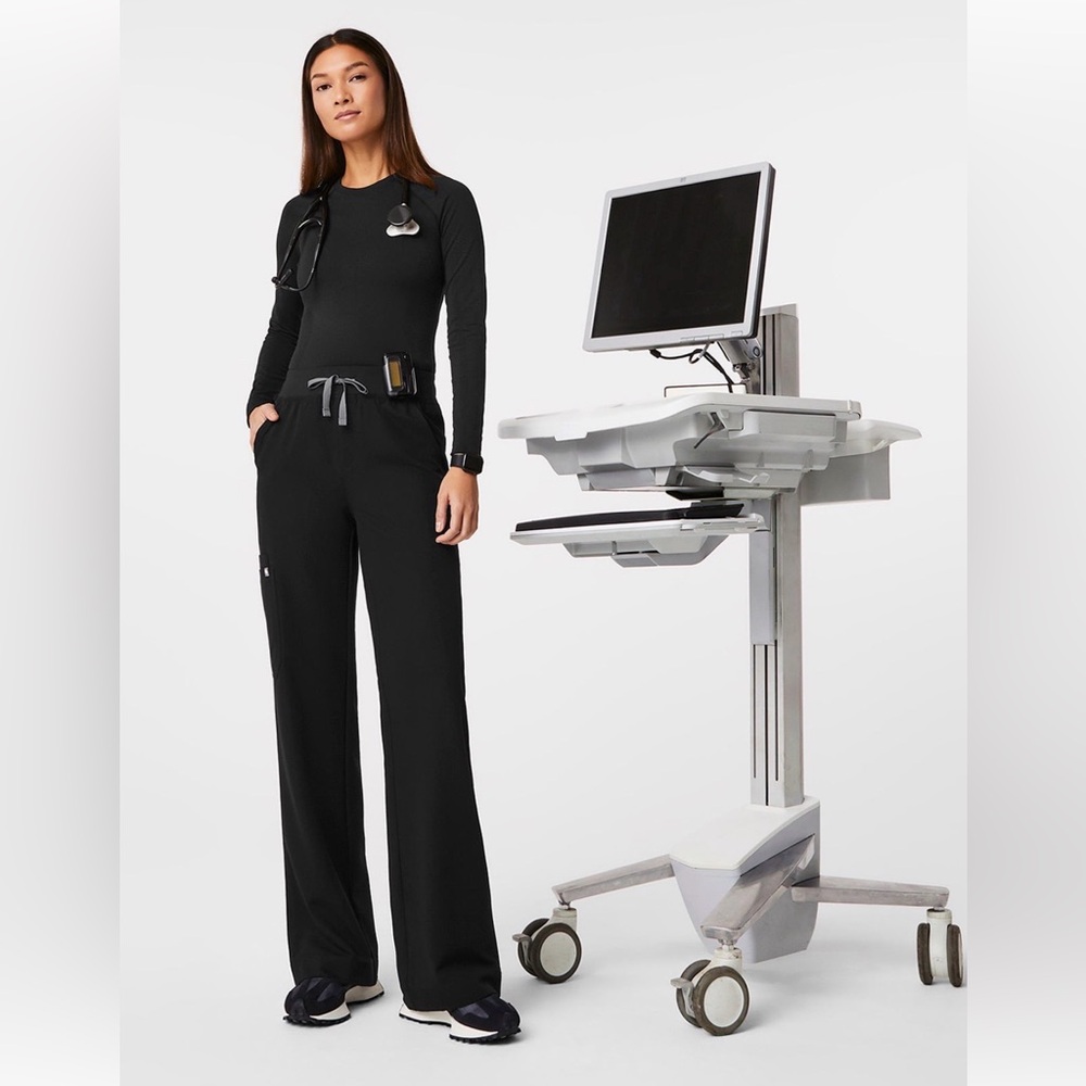 Figs Black Isabel Wide Leg